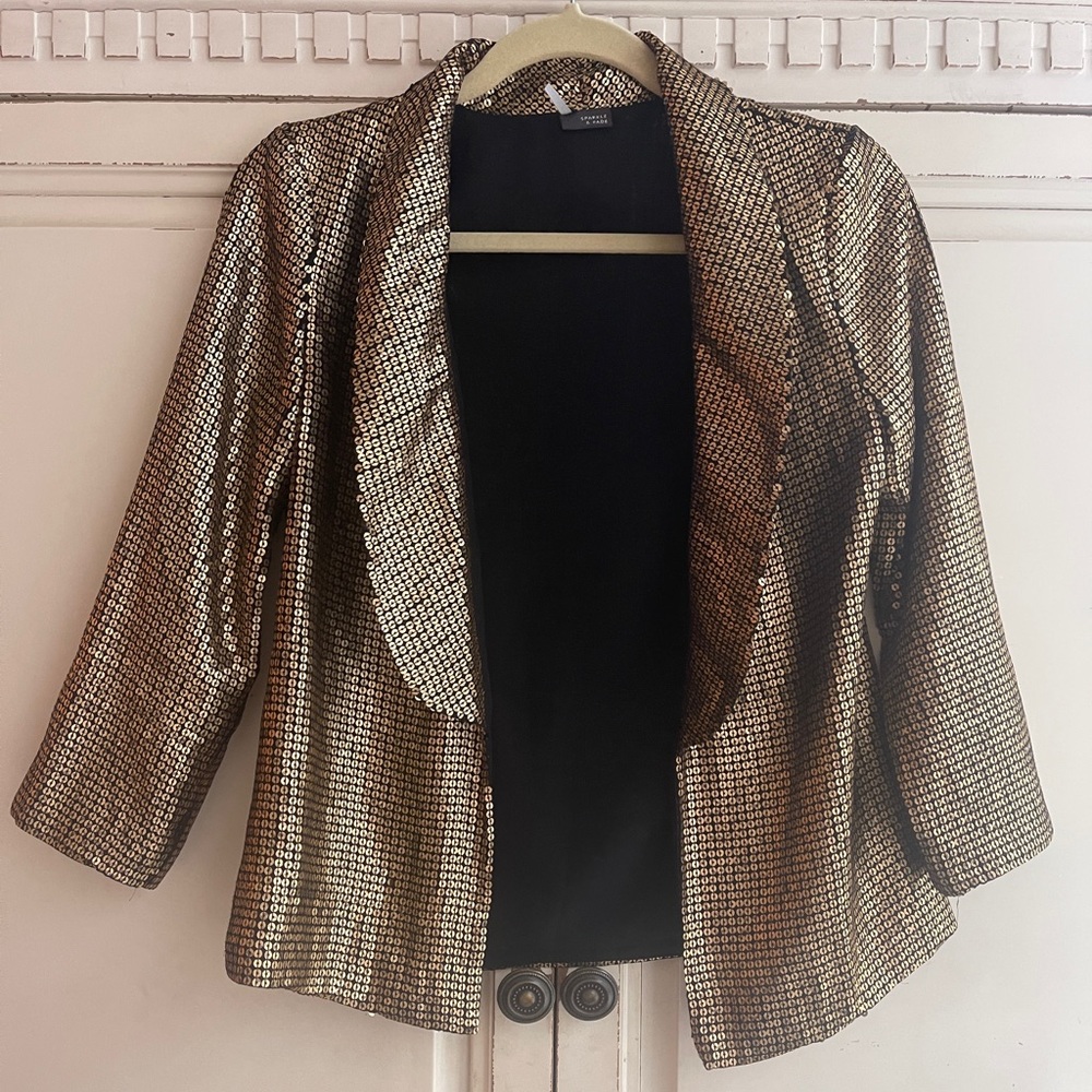 Sparkle & Fade Gold and Black Blazer
